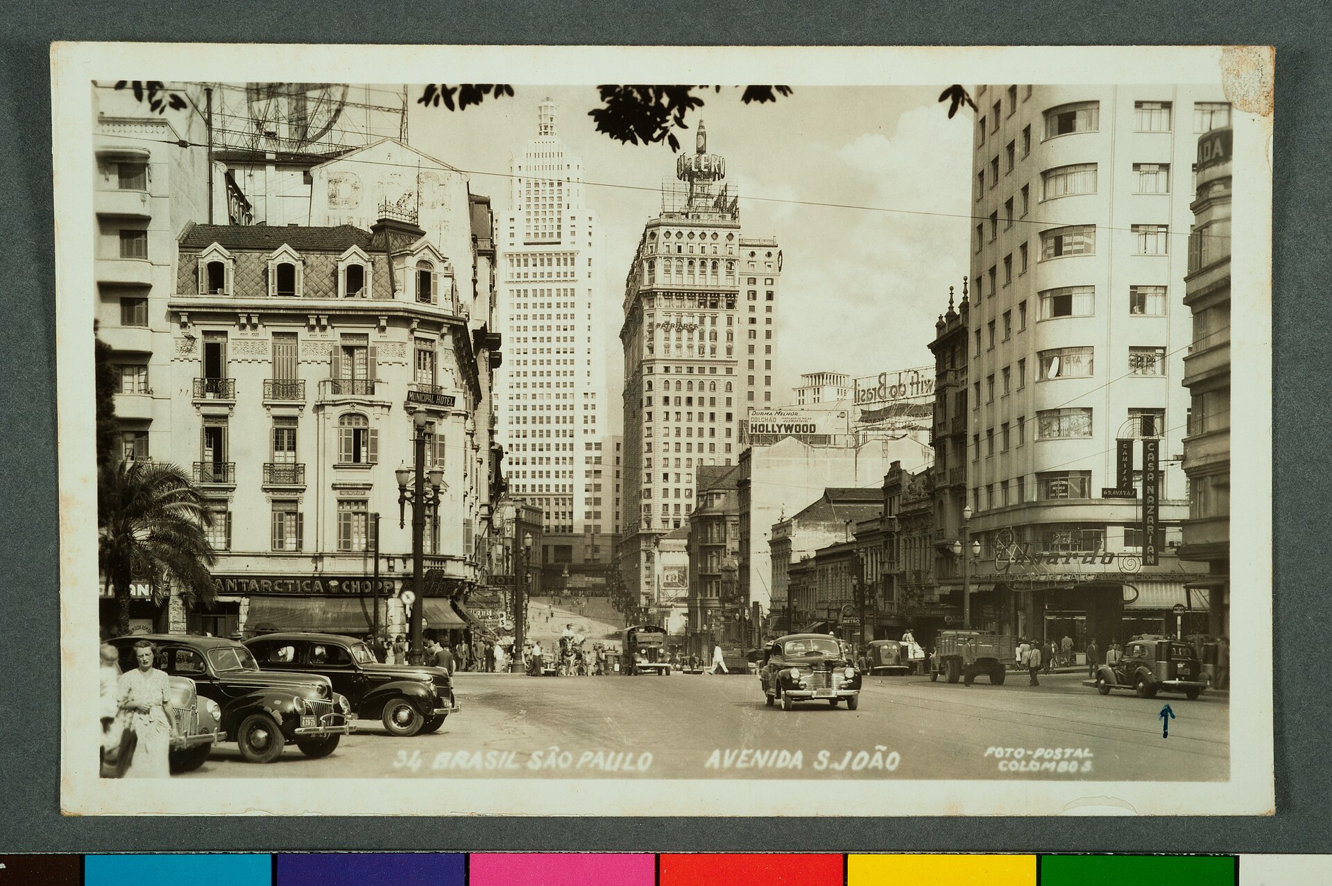 Imagem de referência de 34. Brasil. São Paulo. Avenida S. João, descrito nos dados abertos como item da Coleção Cartões Postais, no Museu Paulista